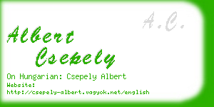 albert csepely business card